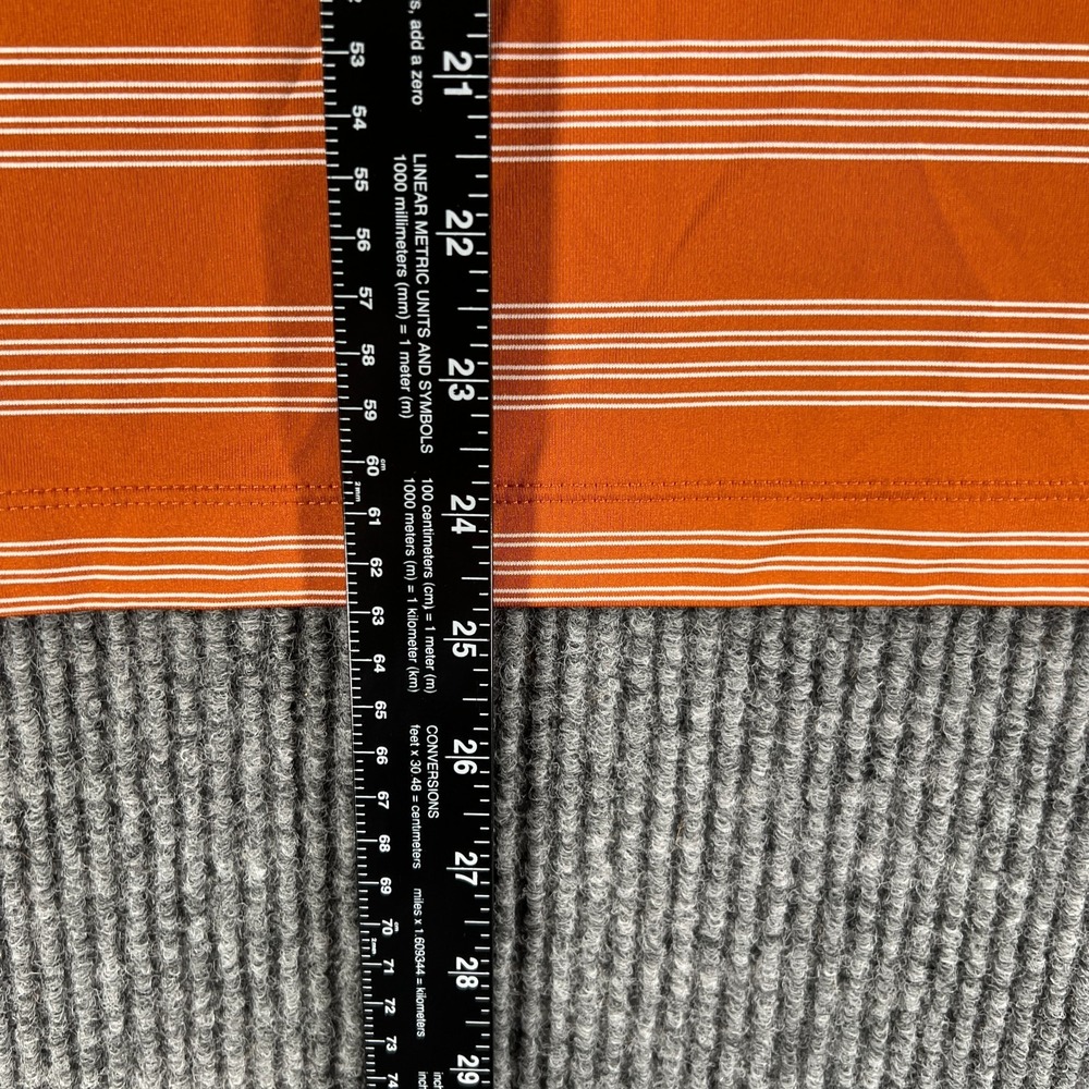 Texas Longhorns Polo Shirt Womens Medium Orange Striped Short Sleeve Nike SEC - Picture 9 of 13